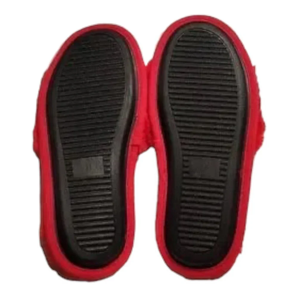 VS PINK Faux Fur Slippers Red Various Sizes - Picture 3 of 3